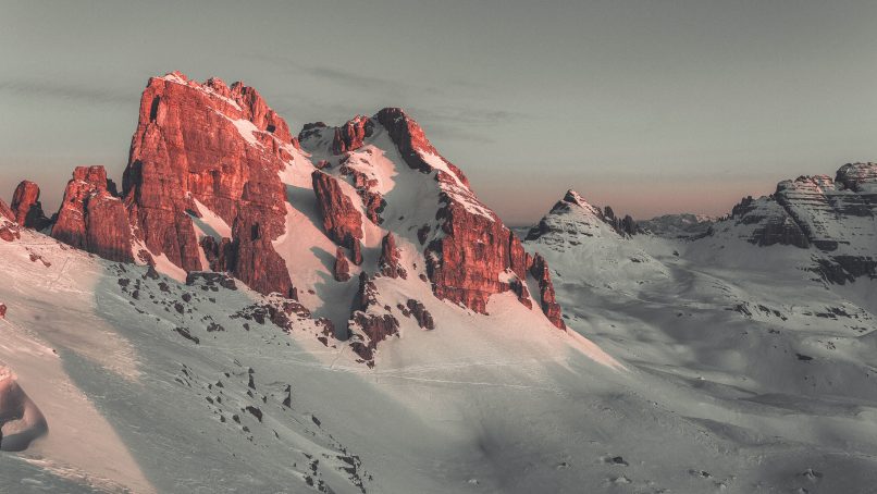 snow covered mountain during daytime