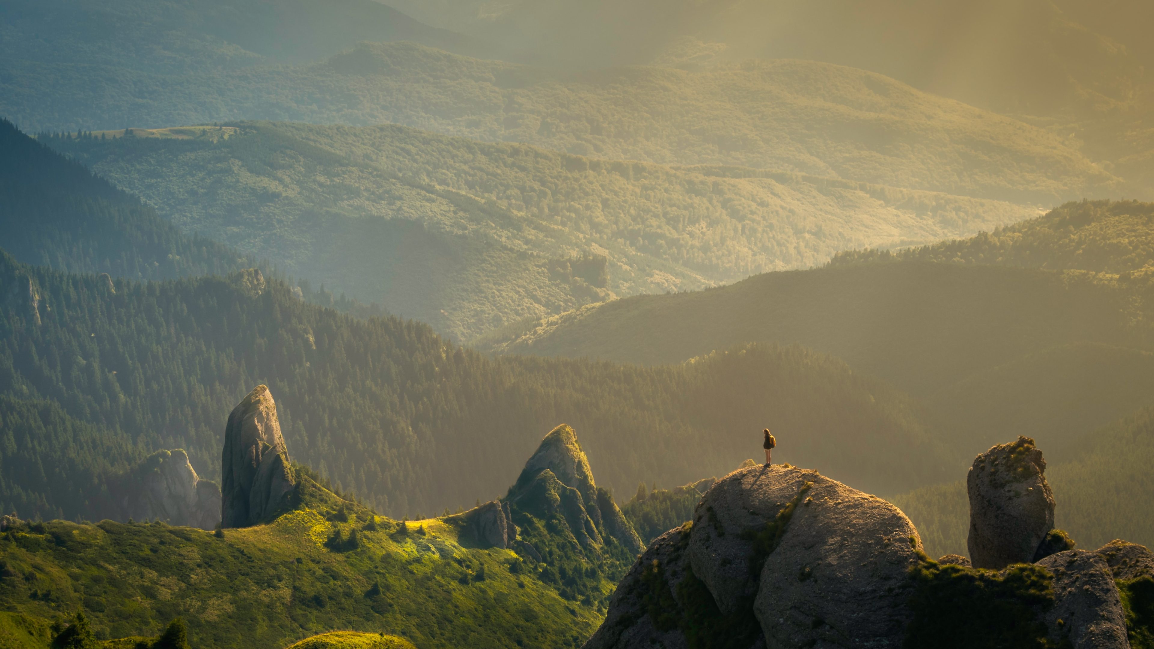 landscape photography of mountain hit by sun rays