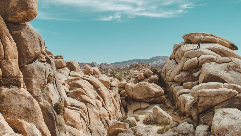 gray rocks under cloudy sky