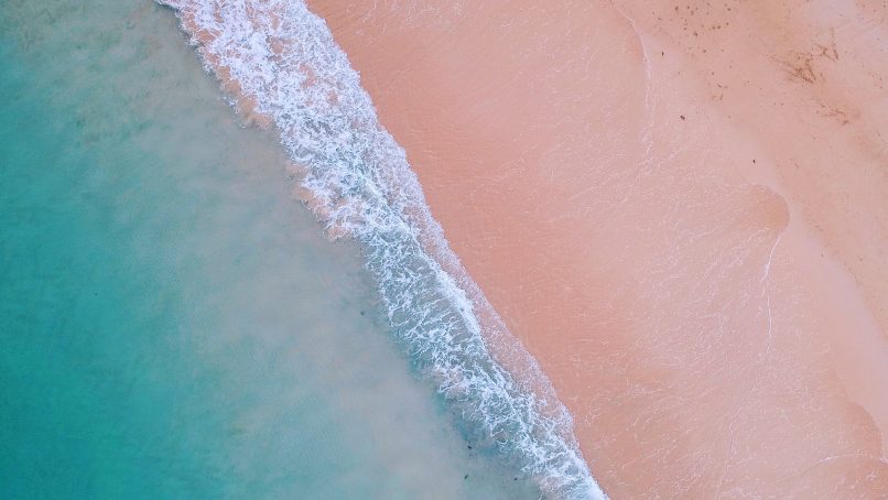 aerial seashore beach