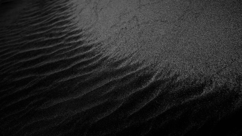 grayscale photography of sand