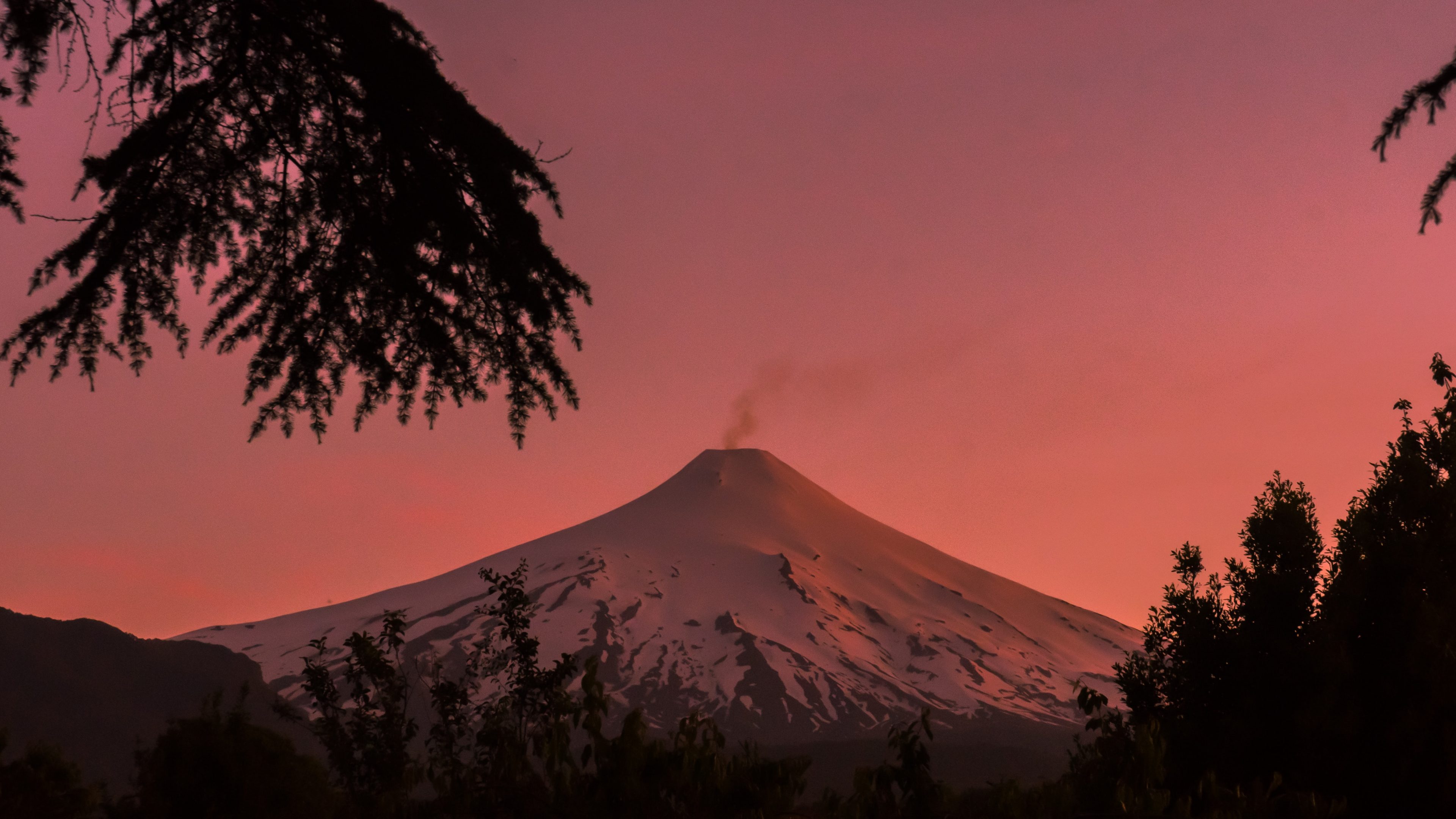 mountain covered with snow during golden hour