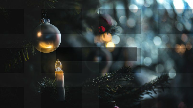 hanging bauble at tree — Samsung Frame TV art