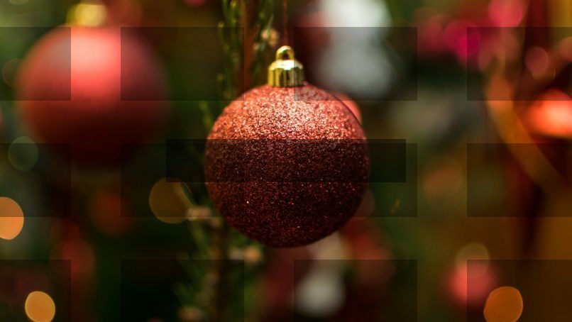red Christmas ball ornament — Samsung Frame TV art