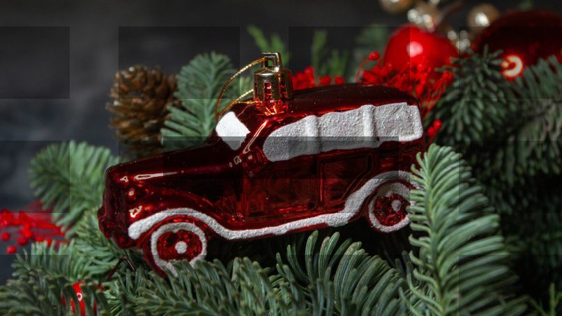red and white vintage car scale model — Samsung Frame TV art