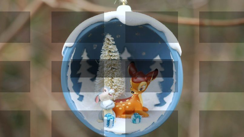 a christmas ornament hanging from a tree — Samsung Frame TV art