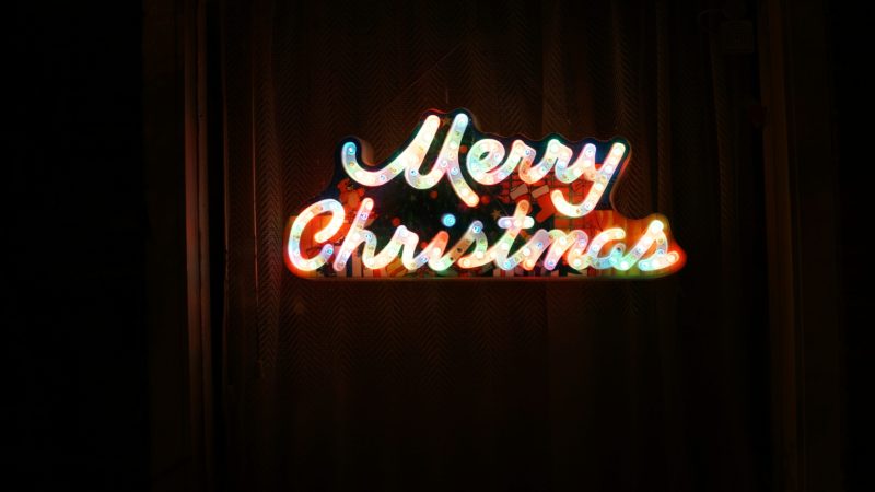 Merry Christmas LED signage — Samsung Frame TV art