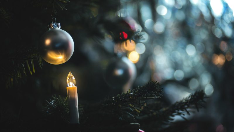 hanging bauble at tree — Samsung Frame TV art
