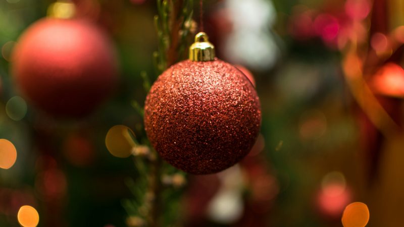 red Christmas ball ornament — Samsung Frame TV art