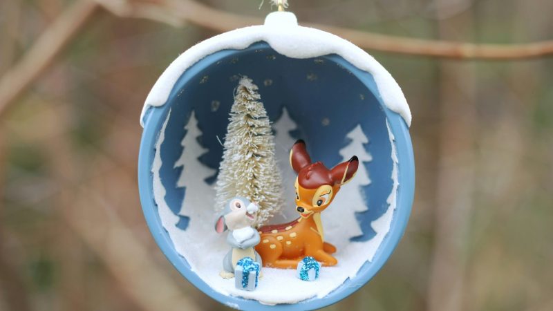 a christmas ornament hanging from a tree — Samsung Frame TV art