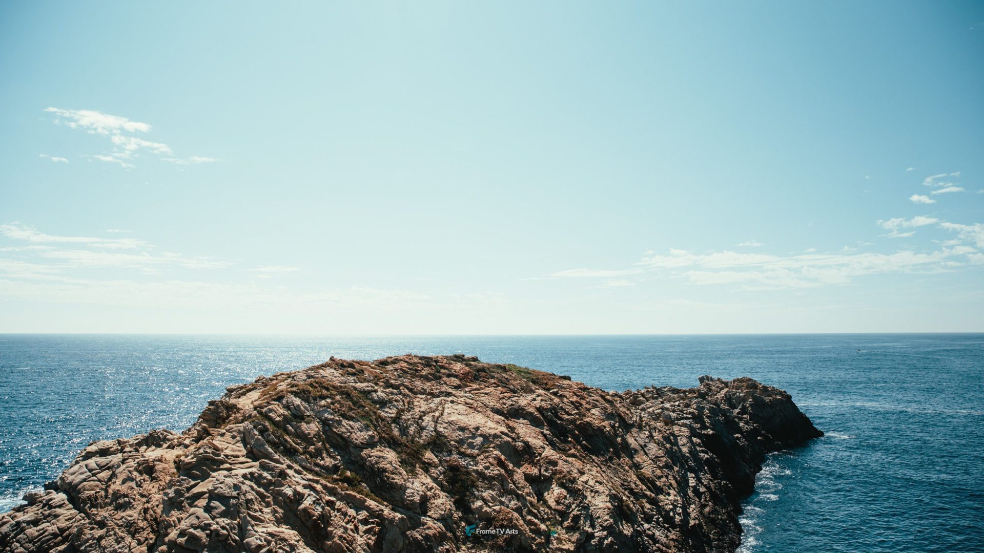 A rocky cliff in the ocean — Samsung Frame TV art