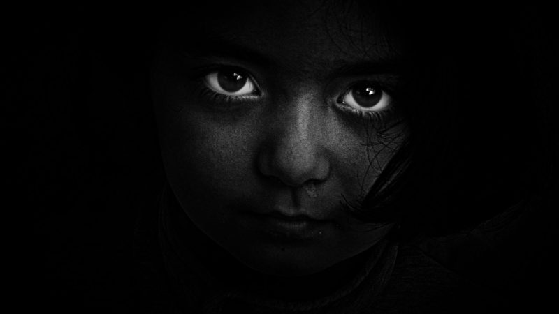 Dark Portrait of Child — Samsung Frame TV art