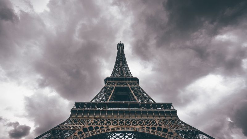 Full View of Eiffel Tower from Below — Samsung Frame TV art