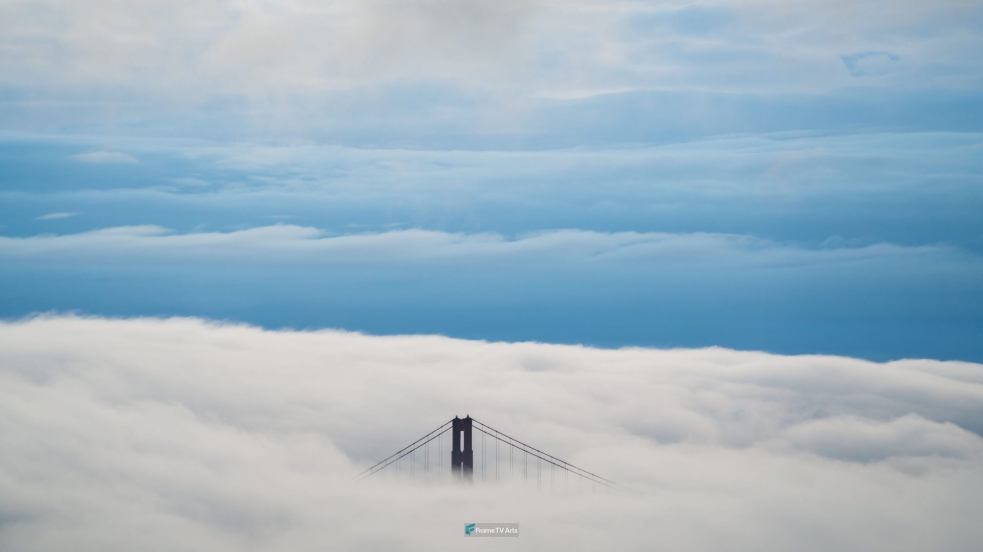 Golden Gate Bridge in Clouds — Samsung Frame TV art