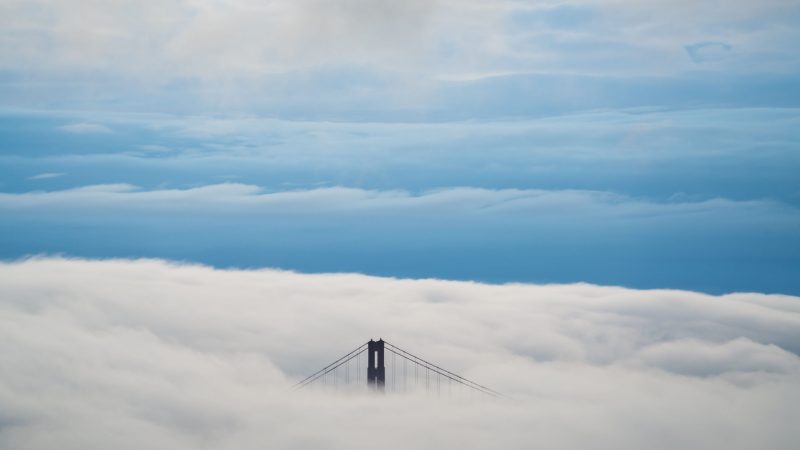 Golden Gate Bridge in Clouds — Samsung Frame TV art