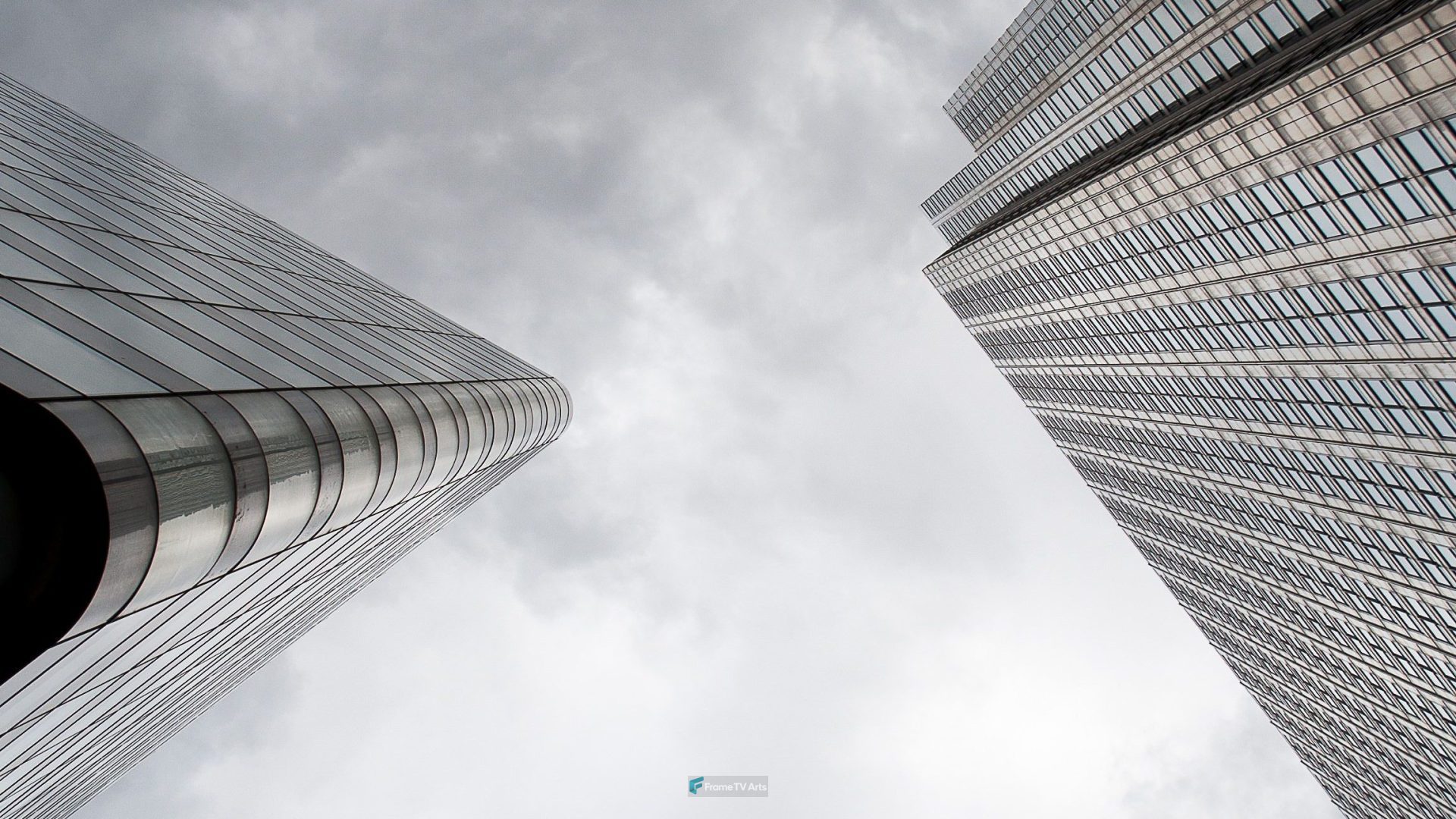 Buildings and clouds from below — Samsung Frame TV art