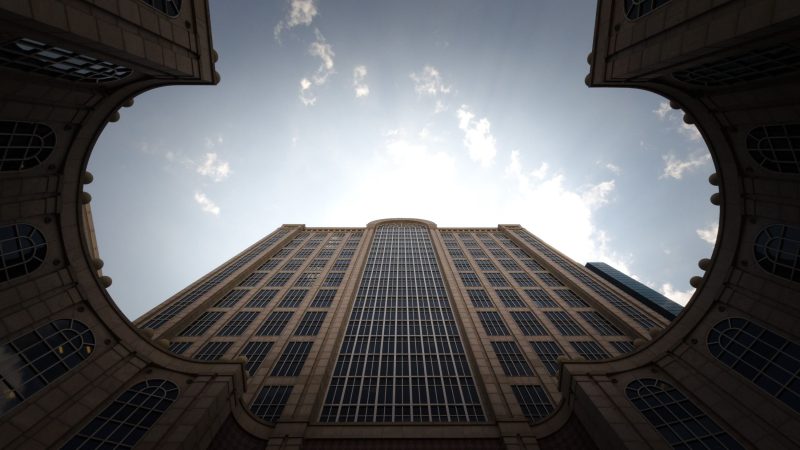 Sky and Skyscraper from below — Samsung Frame TV art