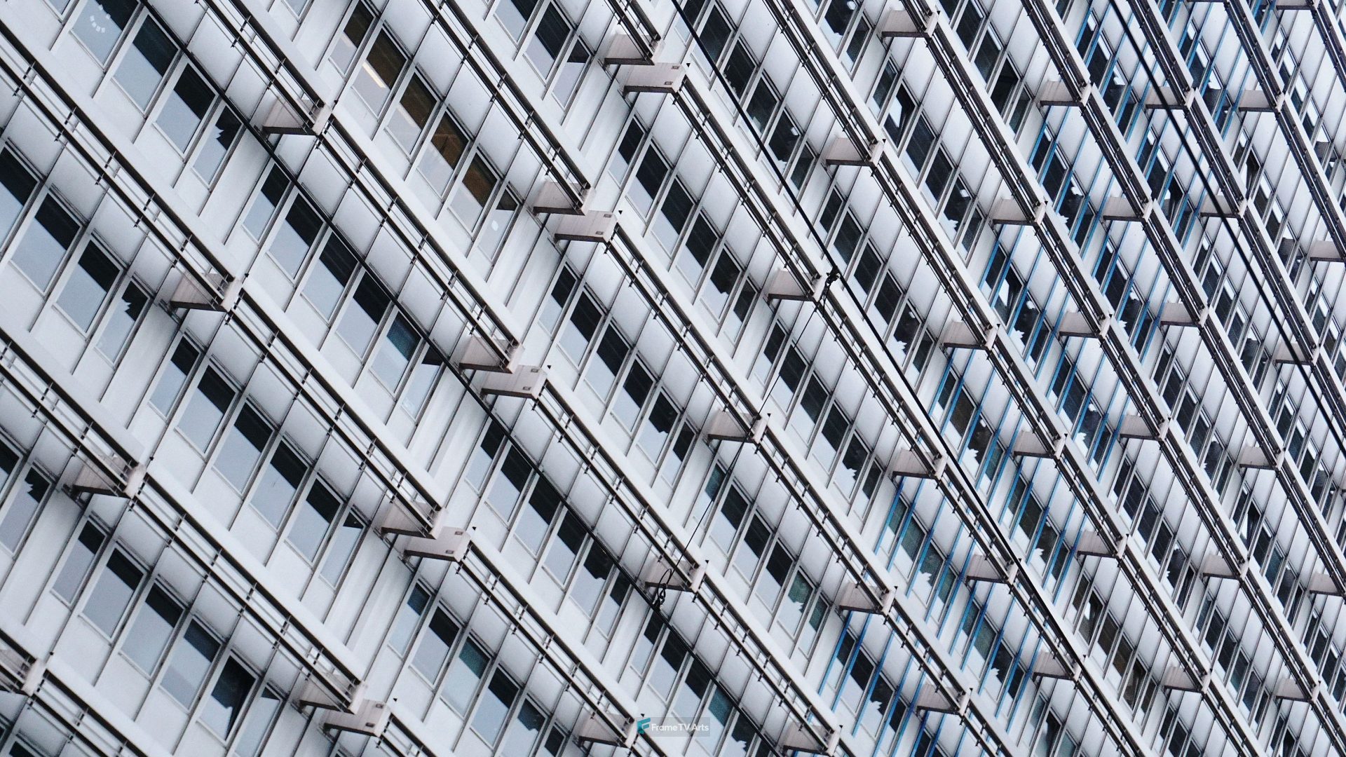 Exterior view of building facade — Samsung Frame TV art