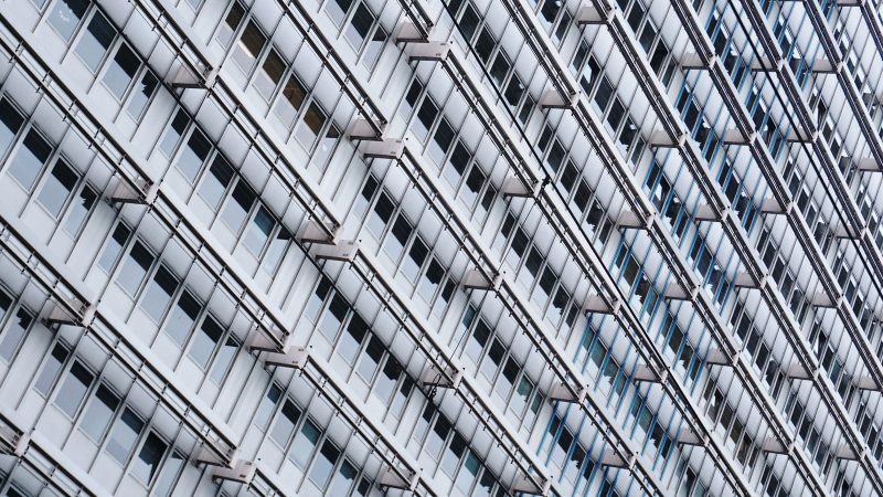 Exterior view of building facade — Samsung Frame TV art