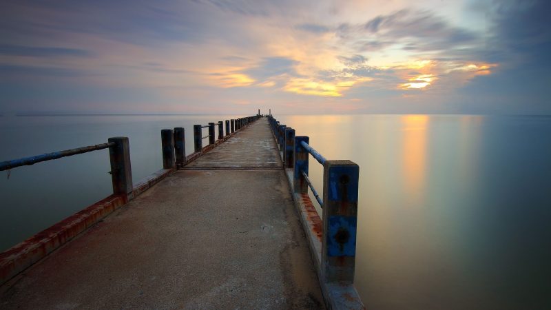 Empty pier and Sea — Samsung Frame TV art