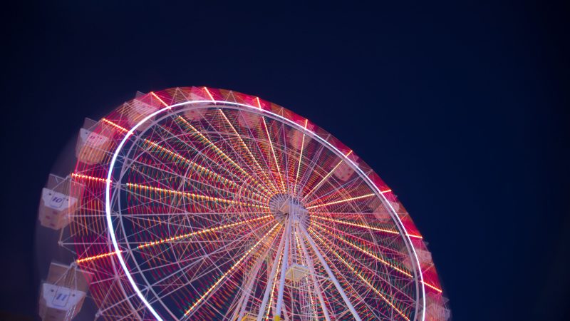 Colorful Ferris wheel with black sky — Samsung Frame TV art