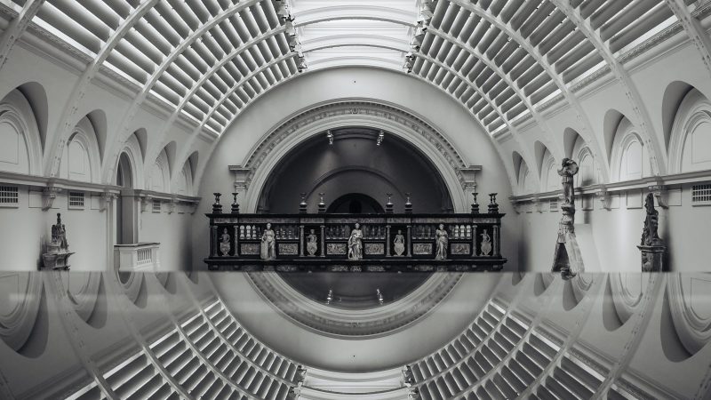 Inside View of Old Style Room with Statues — Samsung Frame TV art