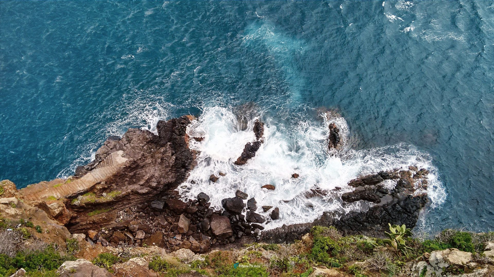 Ocean Waves and Rocks — Samsung Frame TV art