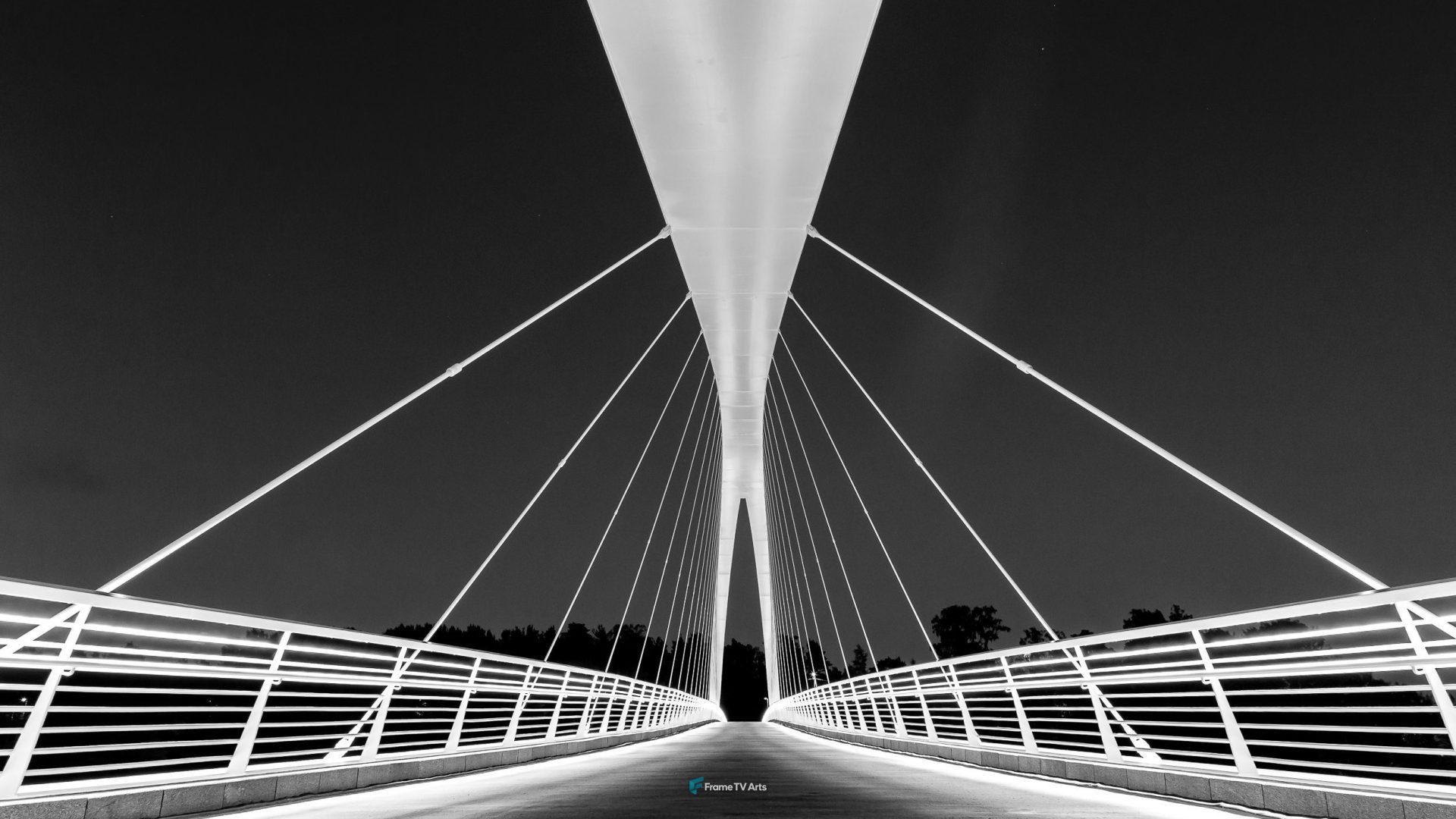 Road on Bridge – B&W — Samsung Frame TV art