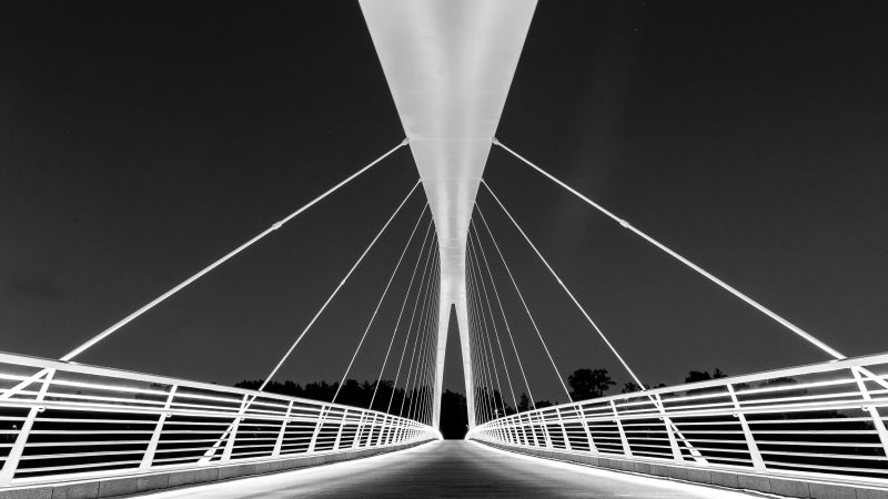 Road on Bridge – B&W — Samsung Frame TV art