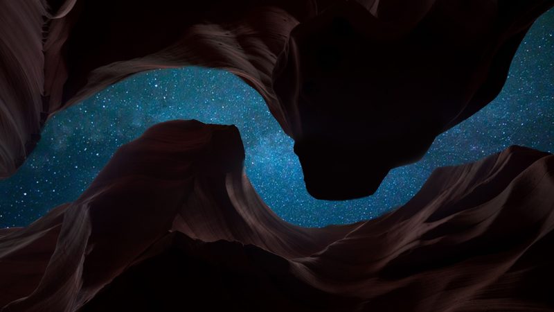 Antelope canyon and stars — Samsung Frame TV art
