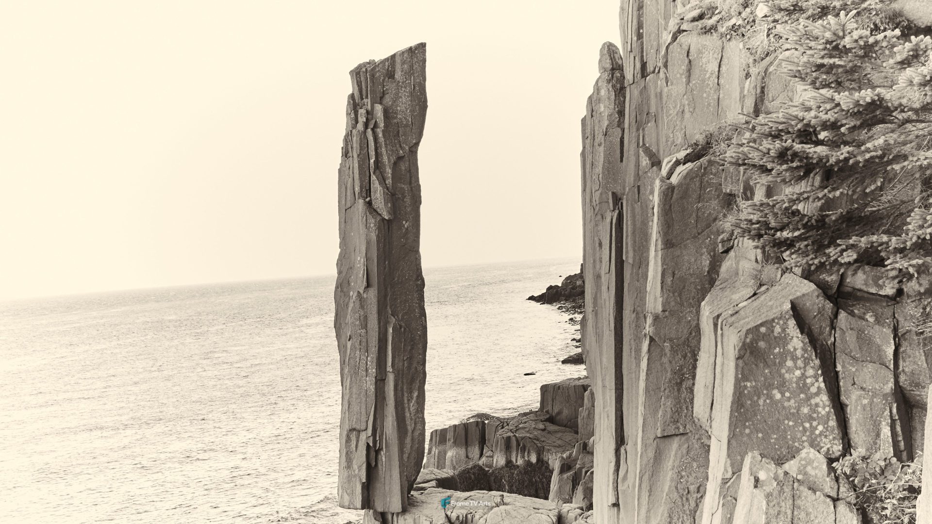 A tall rock formations on a cliff — Samsung Frame TV art