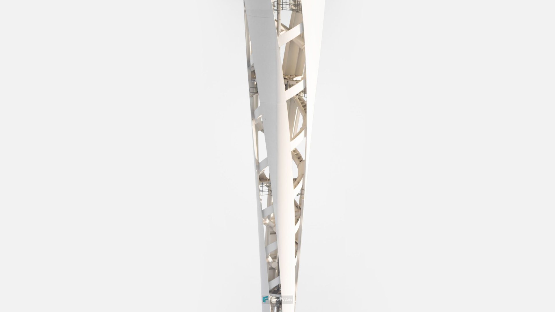 A white tower with a white background — Samsung Frame TV art