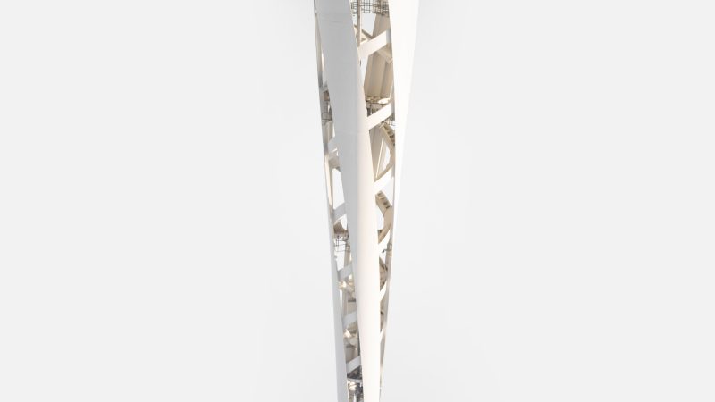 A white tower with a white background — Samsung Frame TV art