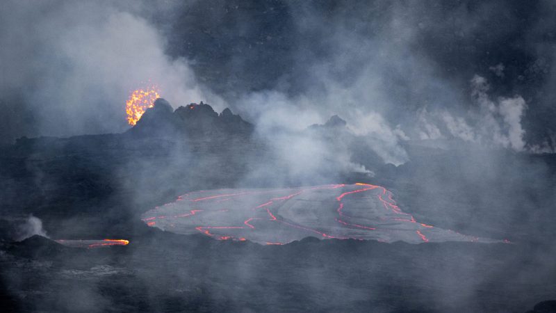 Lava flowing from an active volcano — Samsung Frame TV art