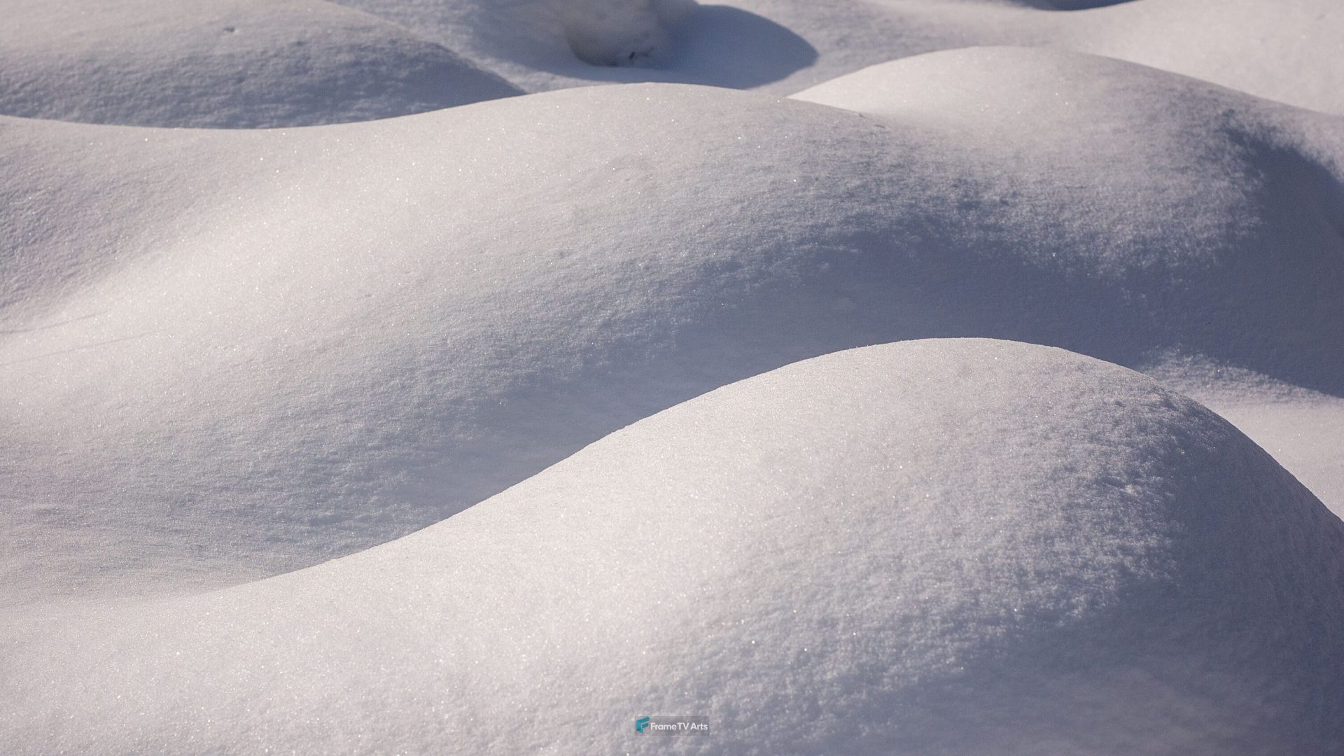 Pristine snowdrift texture in sunlight — Samsung Frame TV art
