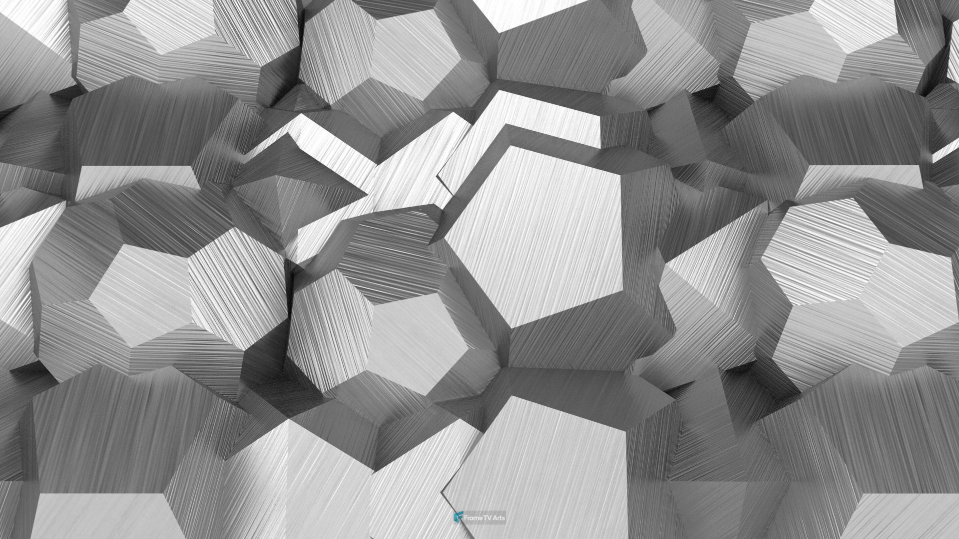 Geometric abstract pattern in grayscale — Samsung Frame TV art