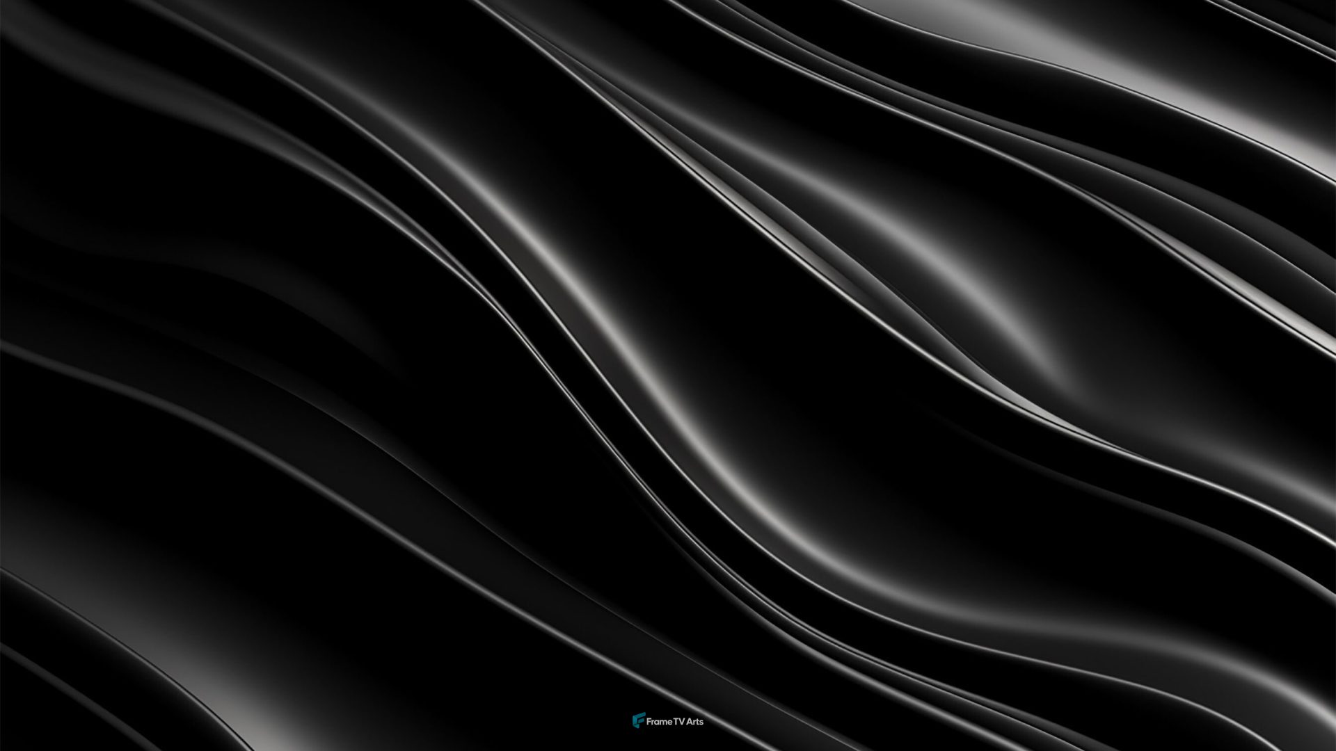 Elegant black silk fabric with soft waves — Samsung Frame TV art