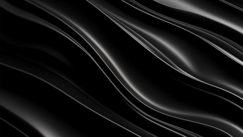Elegant black silk fabric with soft waves — Samsung Frame TV art