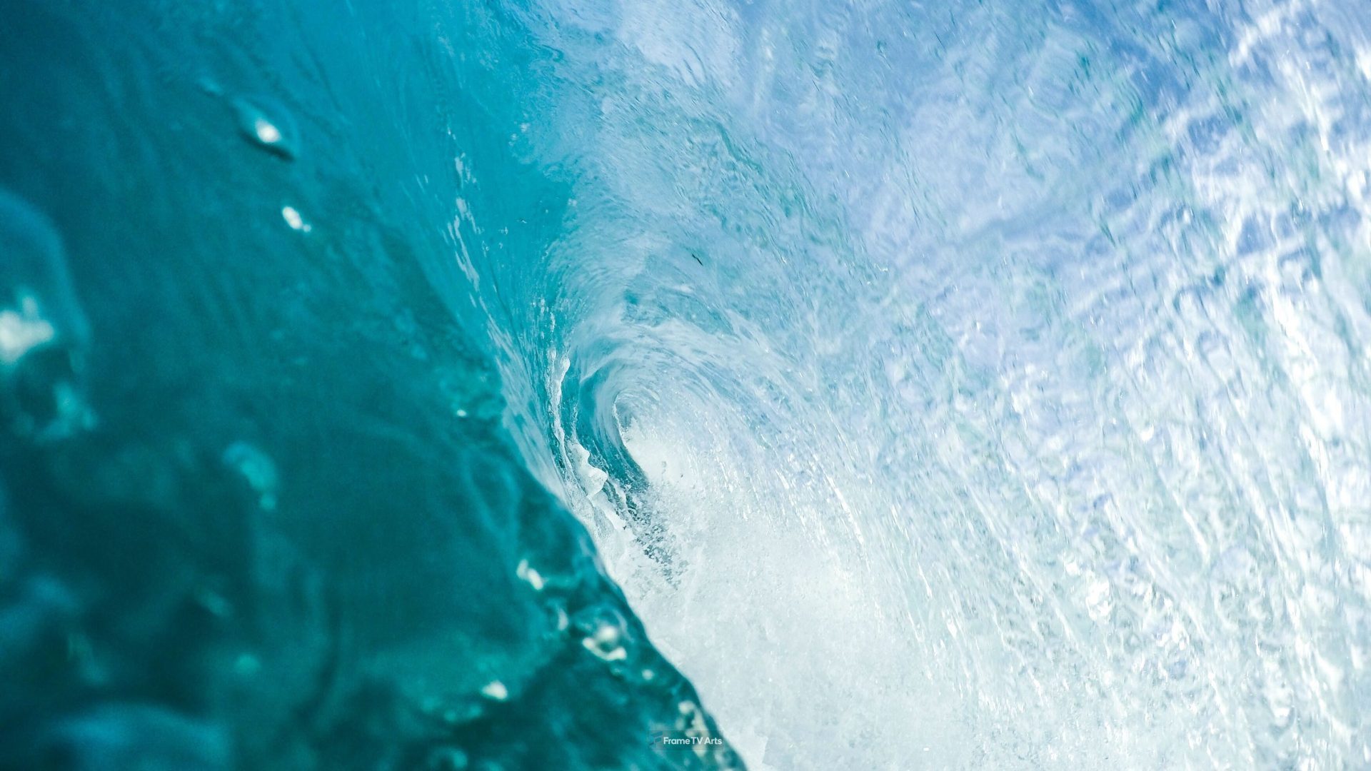 Close-up of a blue ocean wave — Samsung Frame TV art