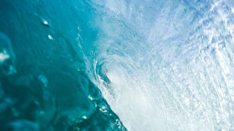 Close-up of a blue ocean wave — Samsung Frame TV art
