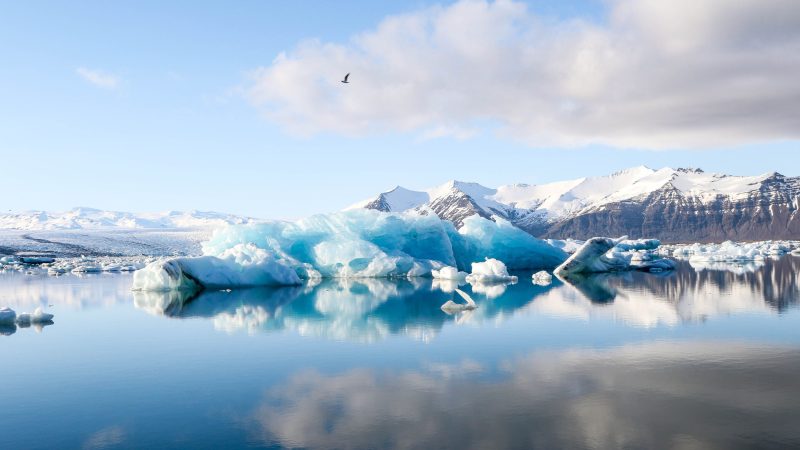 Icy landscape with floating glacier — Samsung Frame TV art
