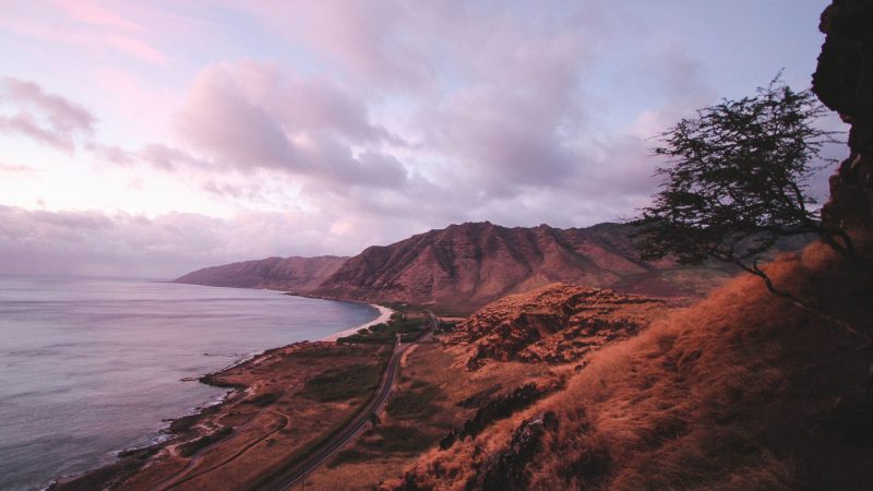 Scenic coastal landscape at twilight — Samsung Frame TV art