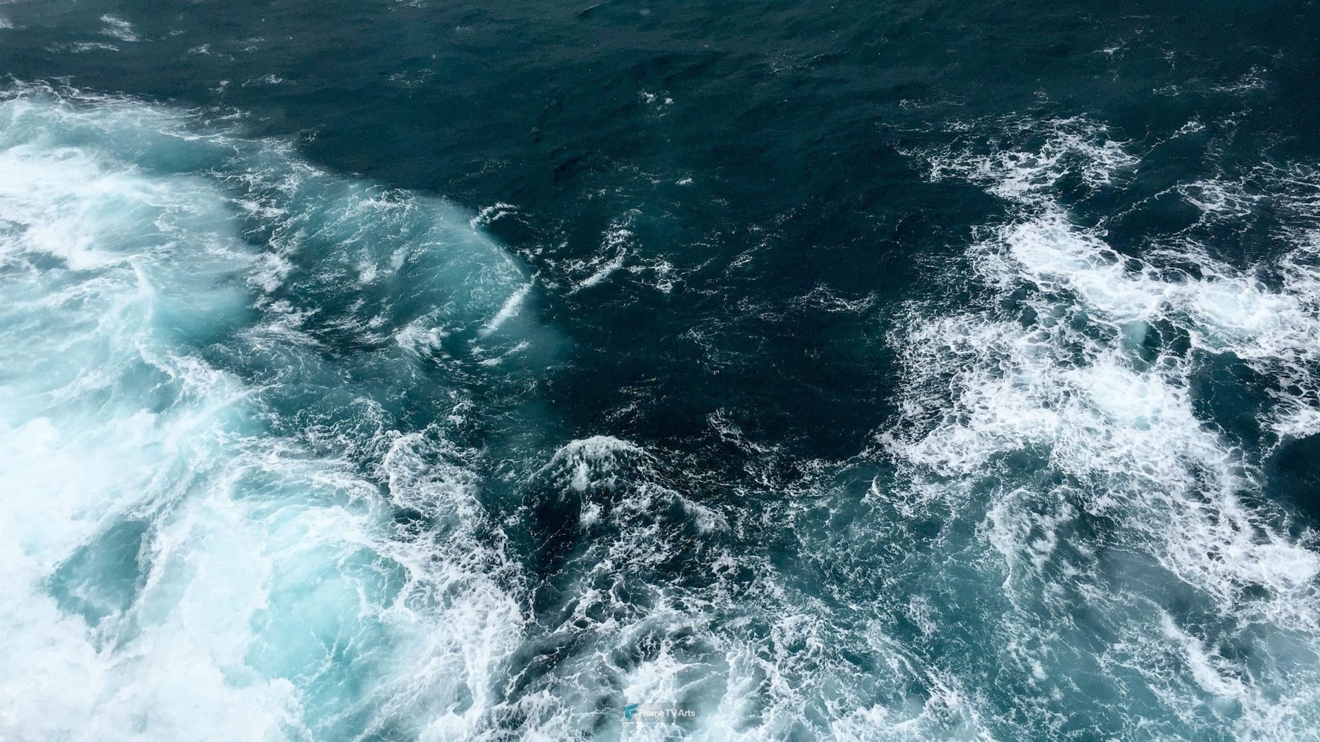 Turbulent deep blue sea textures — Samsung Frame TV art
