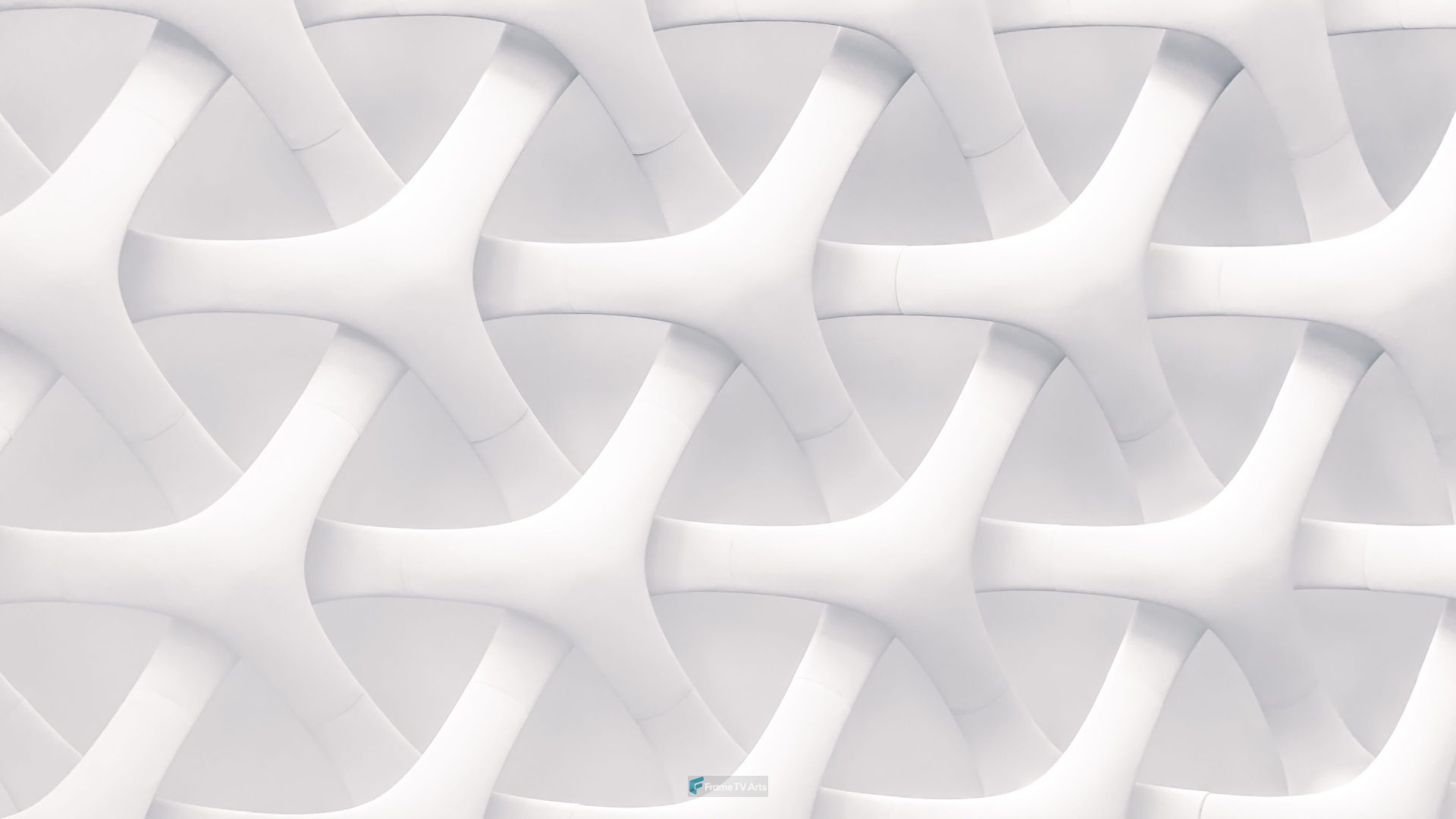 Abstract white interwoven pattern forming unique shapes — Samsung Frame TV art