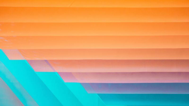orange and teal illustration — Samsung Frame TV art