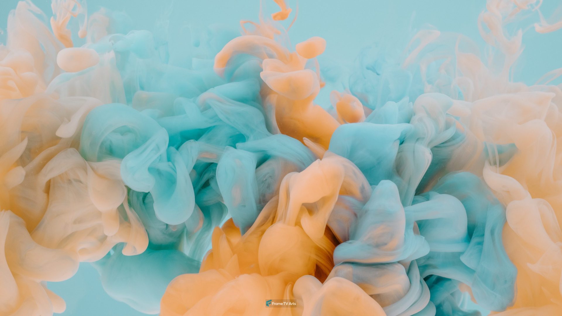 white and blue smoke illustration — Samsung Frame TV art
