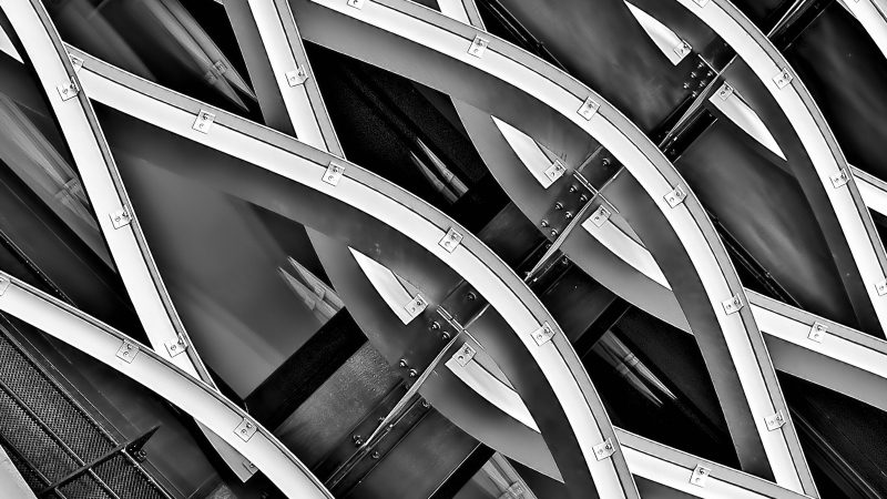 Modern architectural design with overlapping curves — Samsung Frame TV art