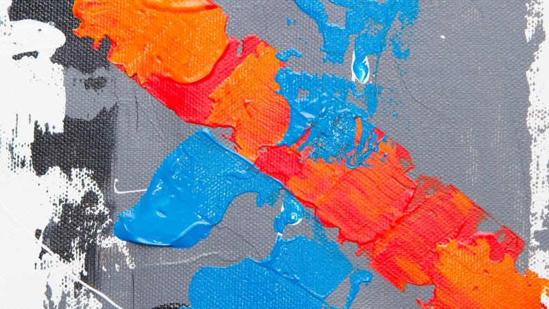 Abstract blend of contrasting colors in sharp strokes. — Samsung Frame TV art