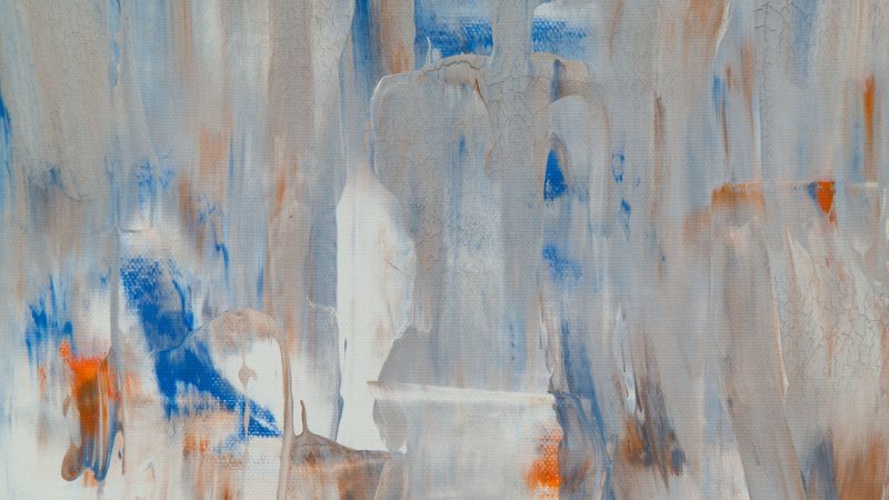 Subtle abstract artwork with shades of blue and grey — Samsung Frame TV art