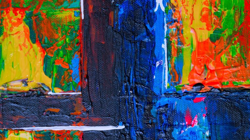 Abstract painting with vibrant colors and sharp lines. — Samsung Frame TV art